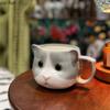 Cartoon Cat Cup Ceramic Mug Hand Drawn Coffee Cup Couple's Water Cups Office Afternoon Tea Mugs Breakfast Cups Milk Mug