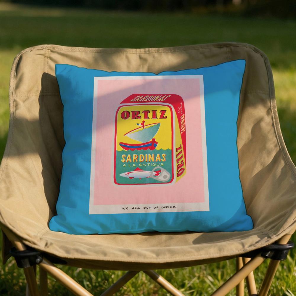 Sardines Art Cushion Cover Soft Reversible  Durable Pillow Cover  MultiScene Use for Home  Car Daily Comfort