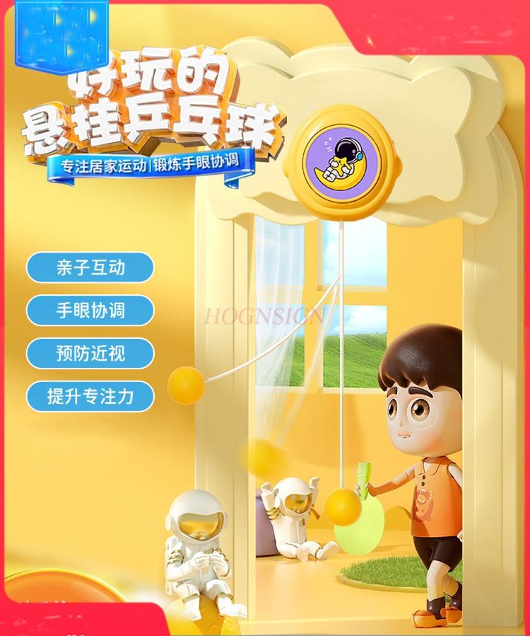 Children'S Hanging Table Tennis Trainer Self Training Rebound Board Indoor Home Parent-Child Sensory Device Hand Eye