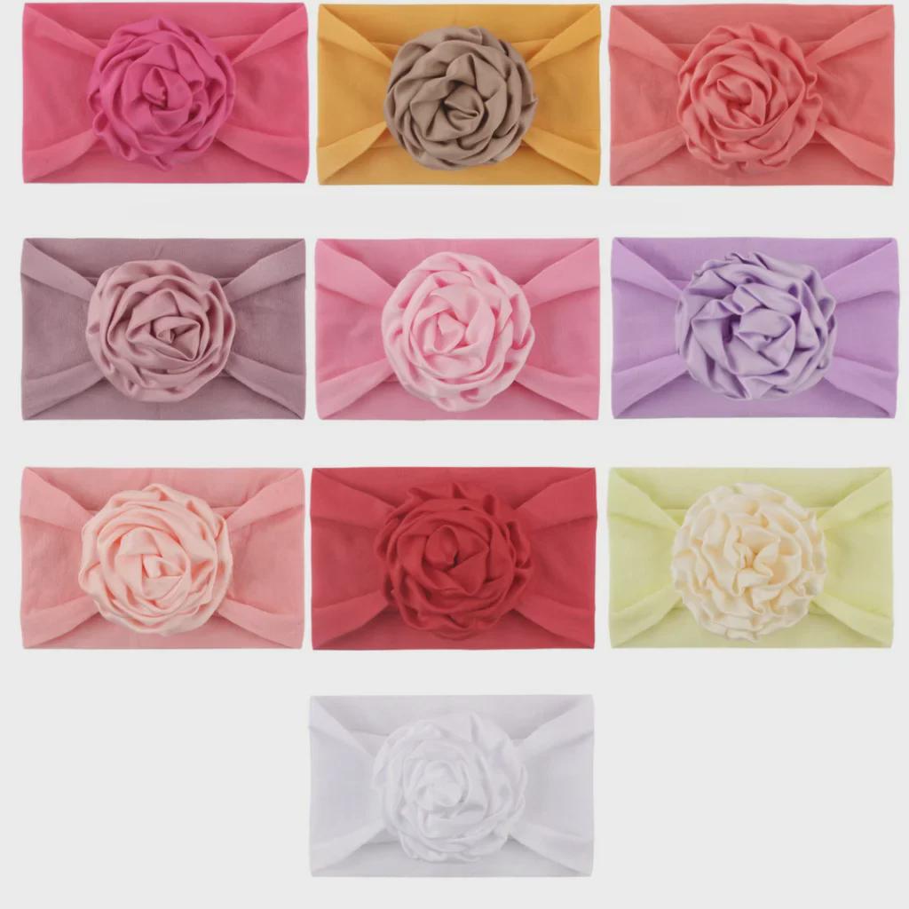 Bentiță confortabilă din nailon pentru copii: Design Delicat cu Panglică Florală