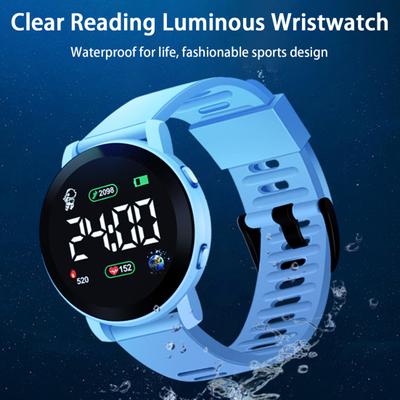 Kinder-LED-Digitaluhr, wasserdicht, automatisches Datum, Wochenkalender, Sport-Armbanduhr für Jungen und Mädchen, modische elektronische Uhr