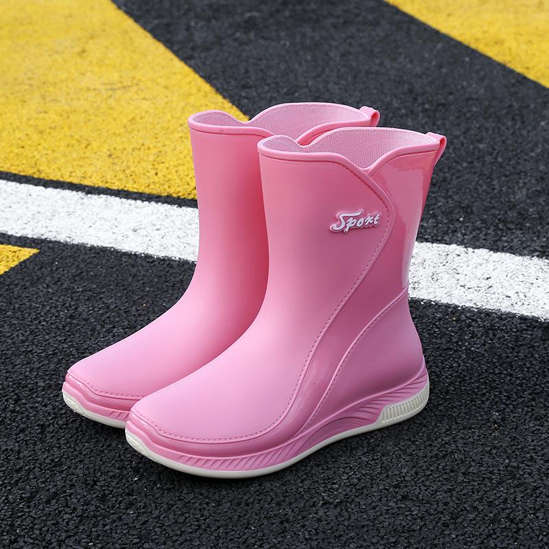 Rain Boots Women's Waterproof Shoes Women's New Rain Shoes Japanese Non-slip Water Shoes Platform Rubber Shoes Fashion Overshoes