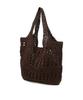 Hazzys Women Acc Signature H Logo Patch Dark Brown Rattan Shoulder Bag L Hiba6E794W2