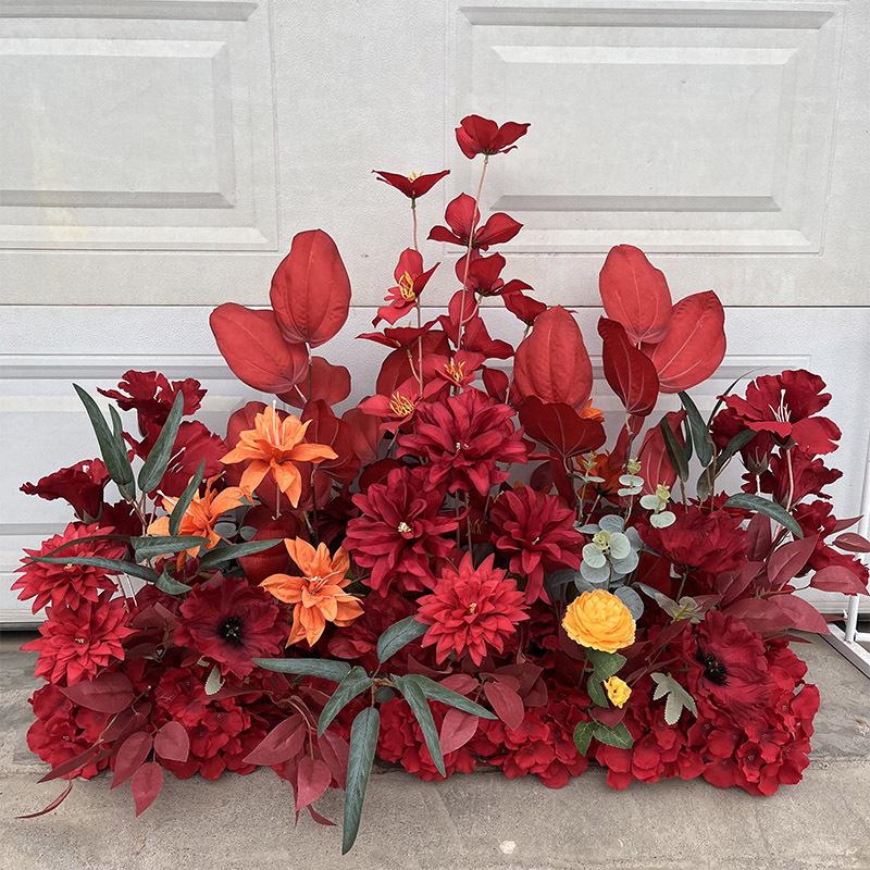 Complete Wedding & Banquet Artificial Flower Set: Ground Rows & Table Decor