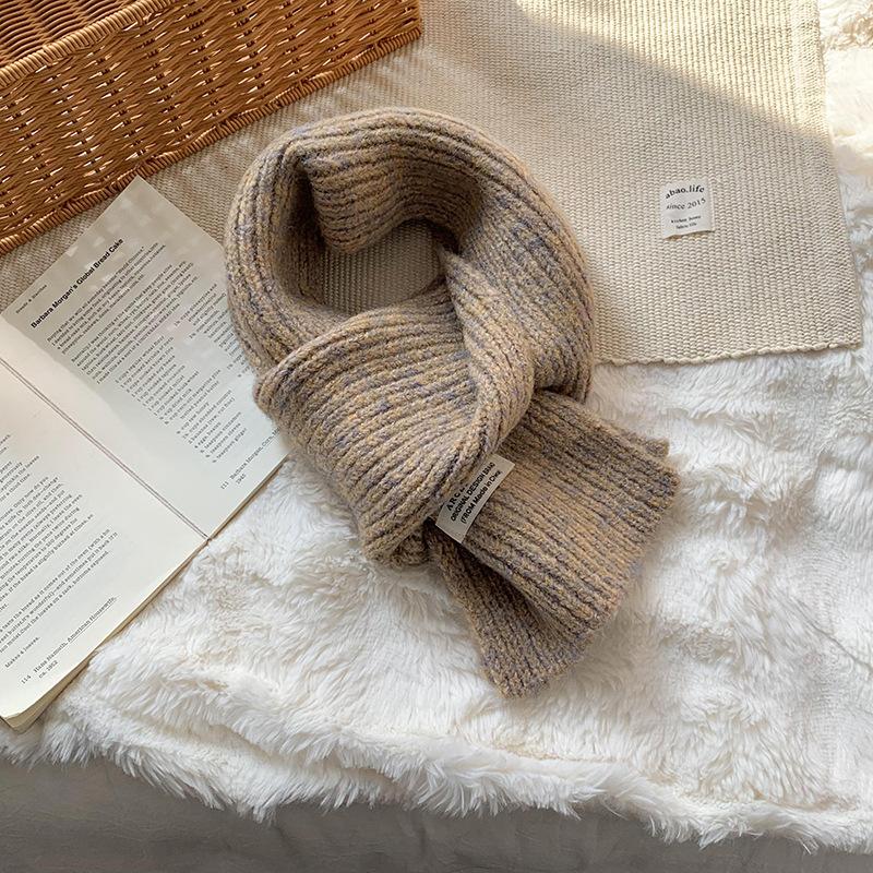 Scarf women's winter high-end sense new light luxury Angela red knitted scarf scarf