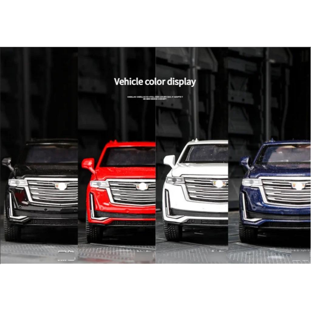Model Mașină Aliaj Cadillac Escalade 1/32 Diecast Jucărie cu Simulare Ridicată cu Sunet și Lumină Vehicule cu Tracțiune înapoi Jucării de Decor pentru Copii