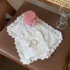 Korean Style Soft Flounced Lace Ruffle Placemats Non-Slip Dustproof Table Pads for Living Room Tea Table Decor