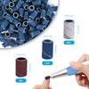 300pcs Sanding Bands with 2 Nail Drill Bits for Manicure Nail Drill Machine 80# 120# 180# Coarse Meduim Fine Grit