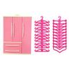 Lovely Doll Wardrobe Decor Gifts Life Scene Storage Cabinet Play House Furniture Dollhouse Closet