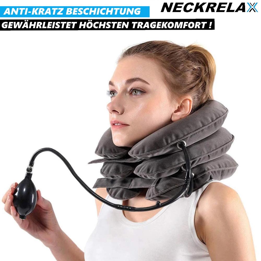NECKRELAX Nackenkissen aufblasbar Nackenhörnchen Nackenrolle Nackenstrecker