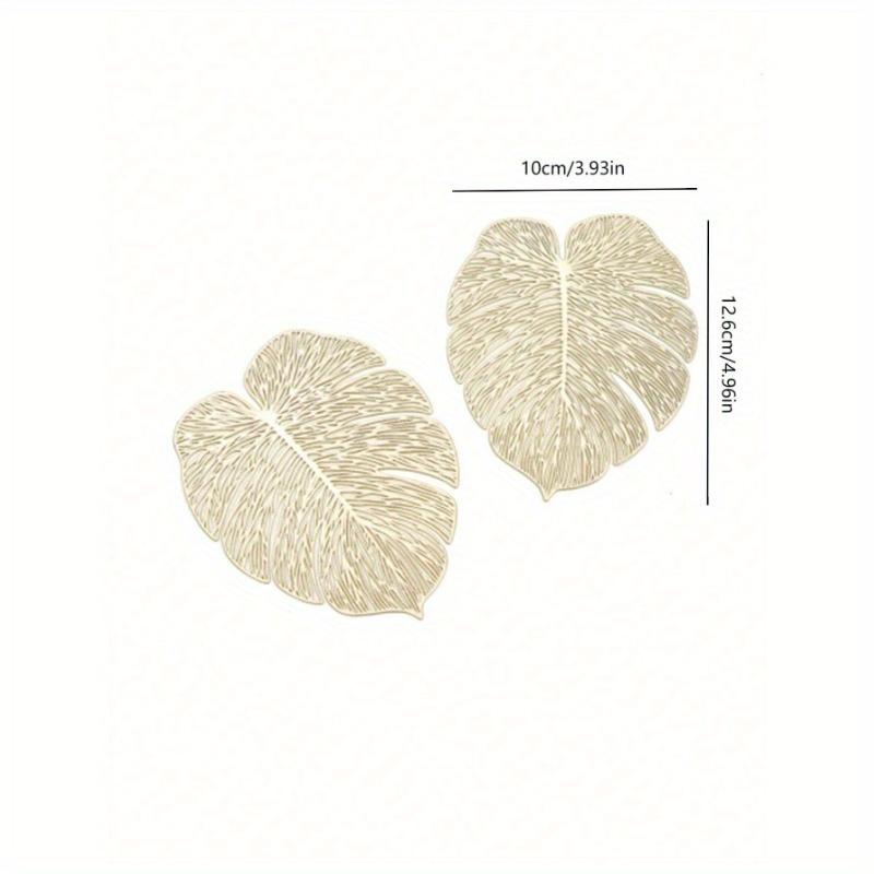 Elegant Luxury Gold Stamping Coasters Drink Absorbent Thin Rose Leaves Coasters For Coffee Wooden Table Cork Heat-Resistant Reusable Drink Coaster