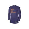 Phoenix Suns Casual Sports Training Crew Neck Long Sleeve T-Shirt Men Tops Purple FD9963-566