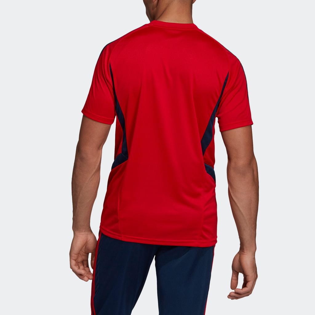Adidas Arsenal T Shirts Men's Red V Neck Moderate Straight Fit EH5701