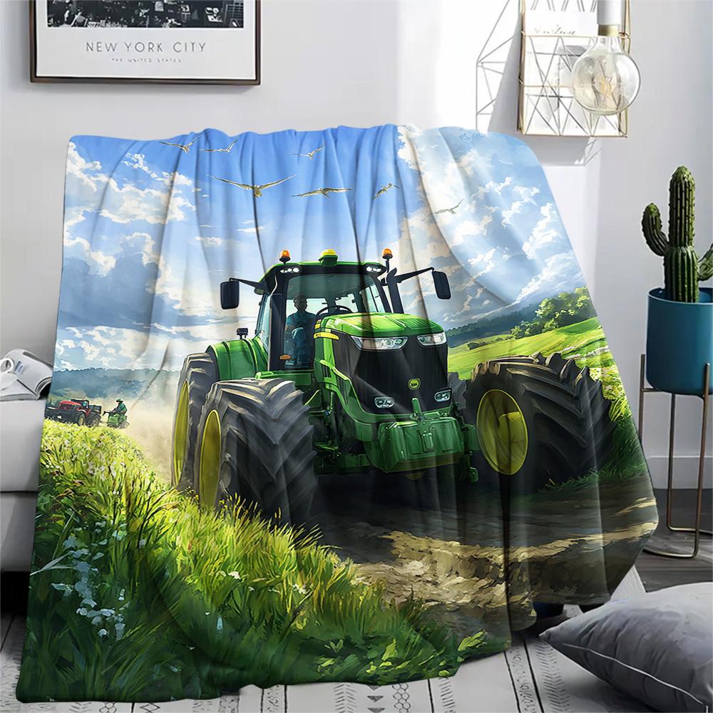 Truck Print Flannel Blanket, High quality Comfortable for All Seasons, Home Decor, Warmth and Comfort, Perfect for Christmas Gifts