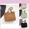 Large Capacity Casual Tote Bag For Women In Black Beige Green Brown Retro Style