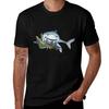 Happy Shark With Seaweed TShirt Thanksgiving Casual Tee