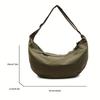 Women's Nylon Dumpling Shoulder Bag, Lightweight Lazy Style Crossbody Purse, Large Capacity Casual Commuter Handbag, Korean Version Relaxed Bag