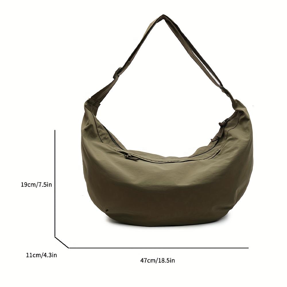 Women's Nylon Dumpling Shoulder Bag, Lightweight Lazy Style Crossbody Purse, Large Capacity Casual Commuter Handbag, Korean Version Relaxed Bag