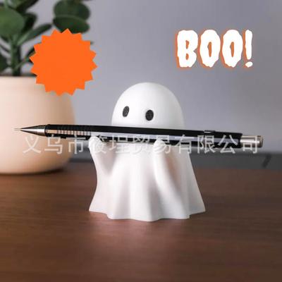 Cute Ghost Pen Holder Home Study Office Desktop Multifunctional Funny Pen Holder Decoration Ornament