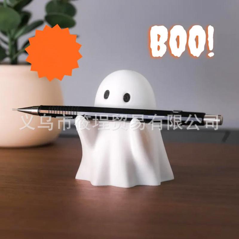 Cute ghost pen holder home study office desktop multifunctional funny pen holder decoration ornament