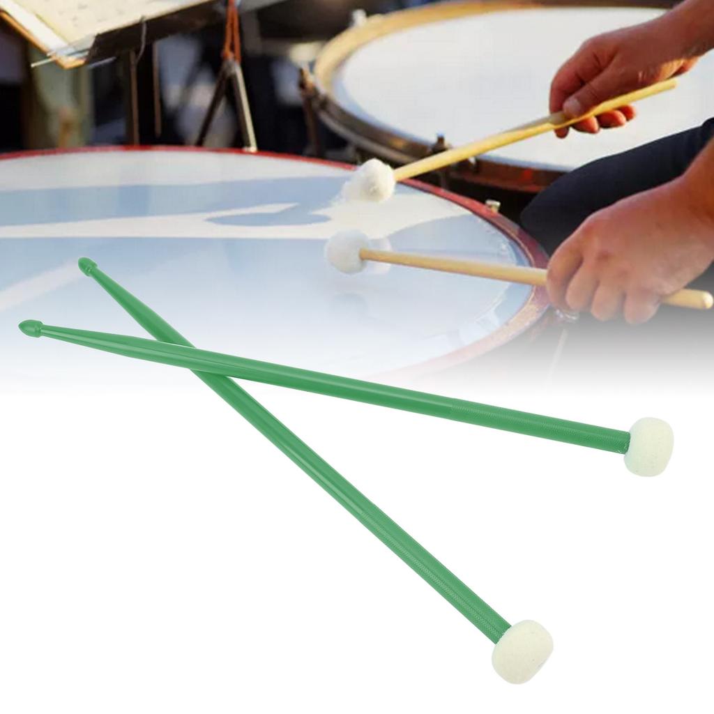 2Pcs Felt Head Nylon Handle Double Headed Instrument Accessory Set Kit for Playing