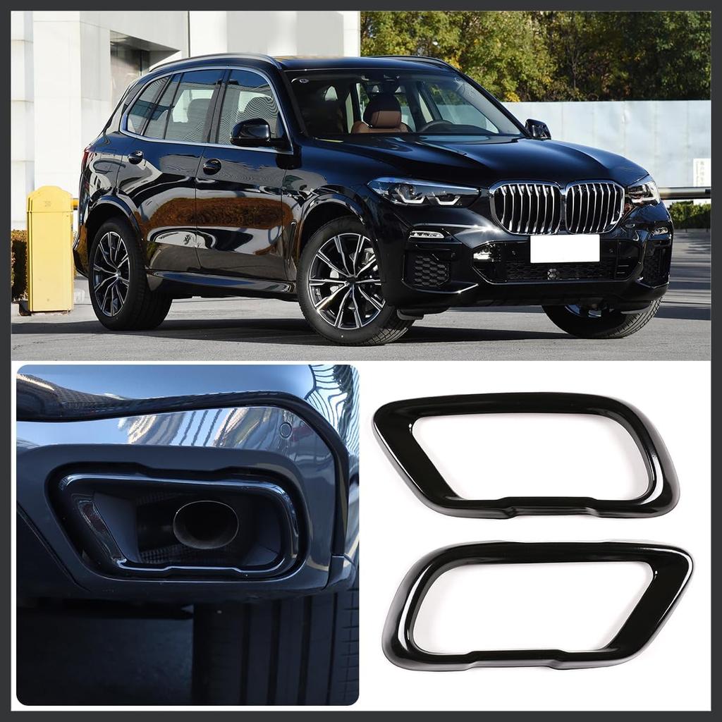 Tailpipe Exhaust Muffler Tail Pipe Cover Trim Decal Exterior Accessories Compatible with Corvette BMW X5 G05 X6 G06 X7 G07 2019-2021,For M Sports