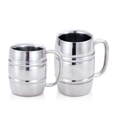 420/320ml Kitchen Gadget Double Wall Plain Stainless Steel Beer Coffee Milk Cup