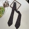 Long Silk Scarf Retro Floral Neck Small Scarf High-end Tie Decorative Chiffon Thin Hair Tie