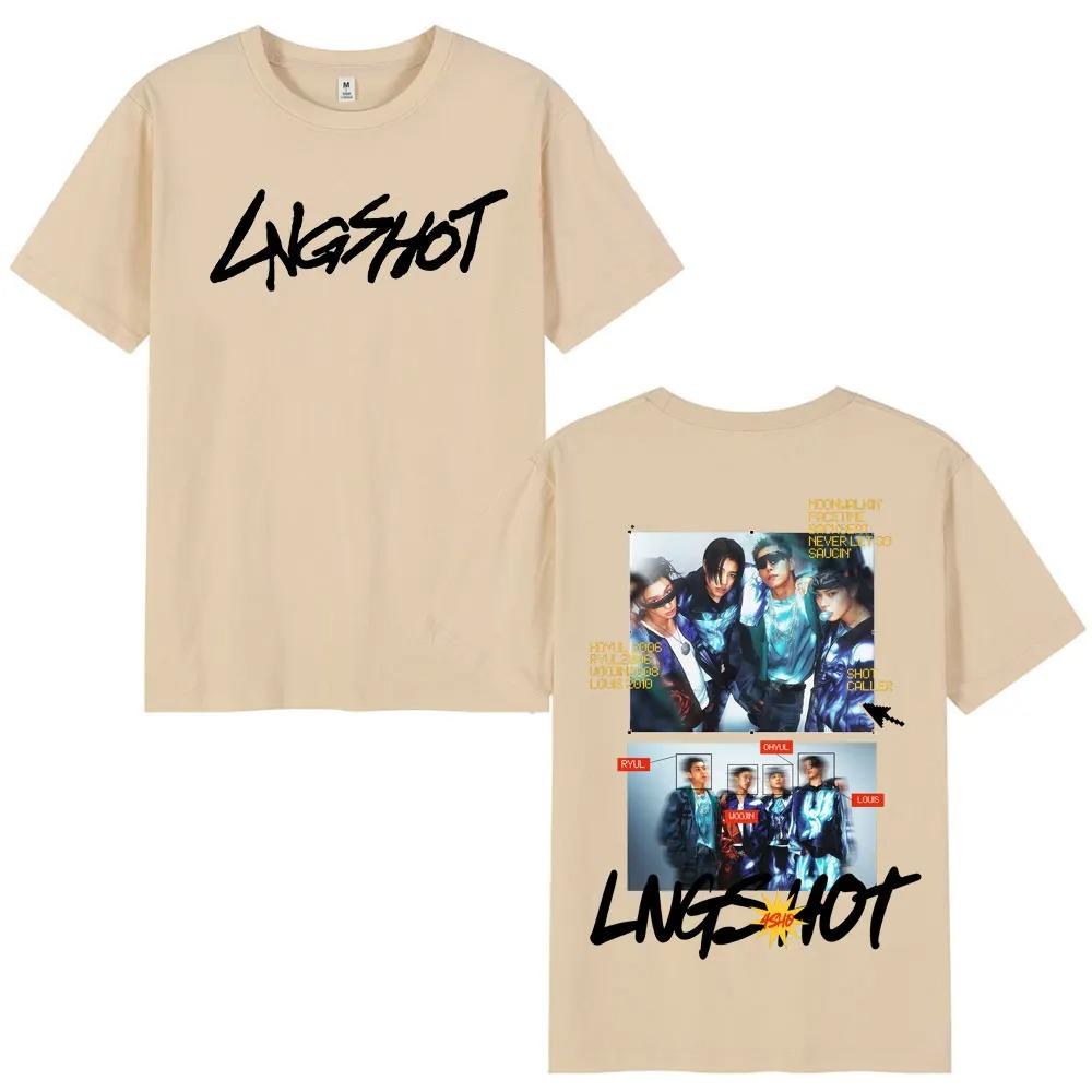 2026 Gruppo Kpop Hip Hop Coreano Lngshot Maglietta Uomo Donna Abbigliamento Moda Harajuku Oversize Manica Corta Cotone Magliette Casual