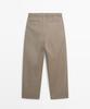 Masimodutti Cotton Linen Poplin Barrel Fit Pants