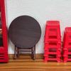 Mini Stool Dollhouse Folding Table Doll Furniture Dollhouse Small Chair  Home Decor