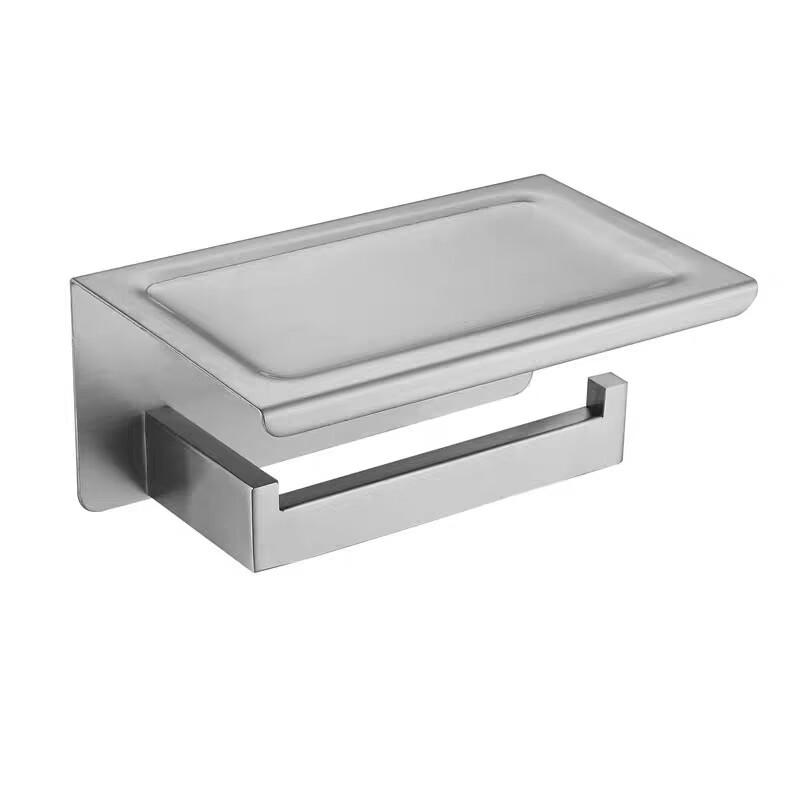 304 Stainless Steel Toilet Paper Holder with Phone Shelf