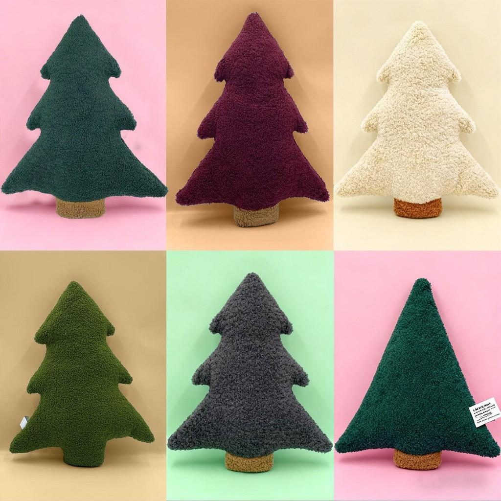 Christmas Tree Plush Pillow Decorative Cushion For Holiday Home Decor
