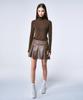 Kwajipyuliti Vegan Leather Godet Pleated Skirt (Hb)
