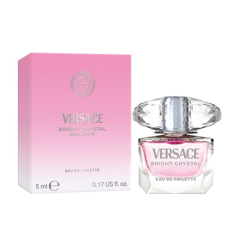 Versace Formato campione Pink Yao Crystal Diamond Eau de Toilette EDT Pompelmo Peonia Loto Formato prova Regalo di compleanno per fidanzata, 2218115-5ml