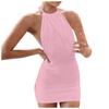 Women's Sexy Bandage Sling Dress Sleeveless Solid Colid Summer Suspender Dress