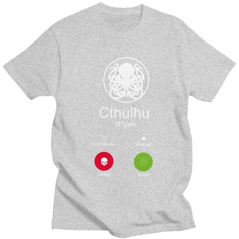 Custom Mens The Call Of Cthulhu T Shirt Short Sleeves Cotton Tshirts Streetwear Tshirt Leisure Rlyeh Octopus Tee Clothing