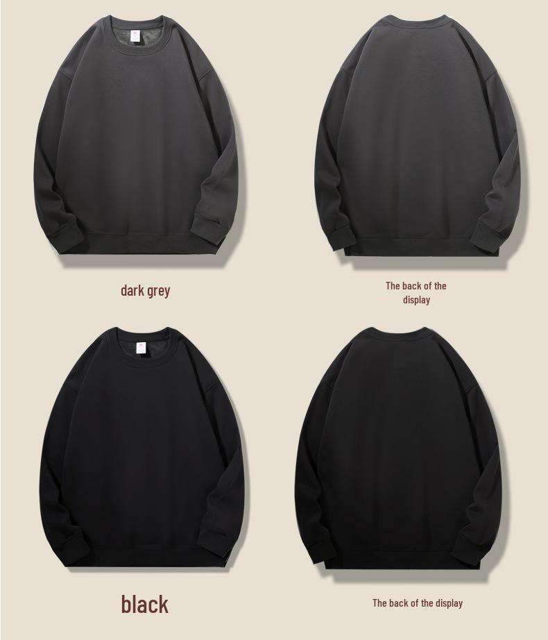 16-kleurige geborstelde katoenen fleece ronde hals casual hoodie voor koppels