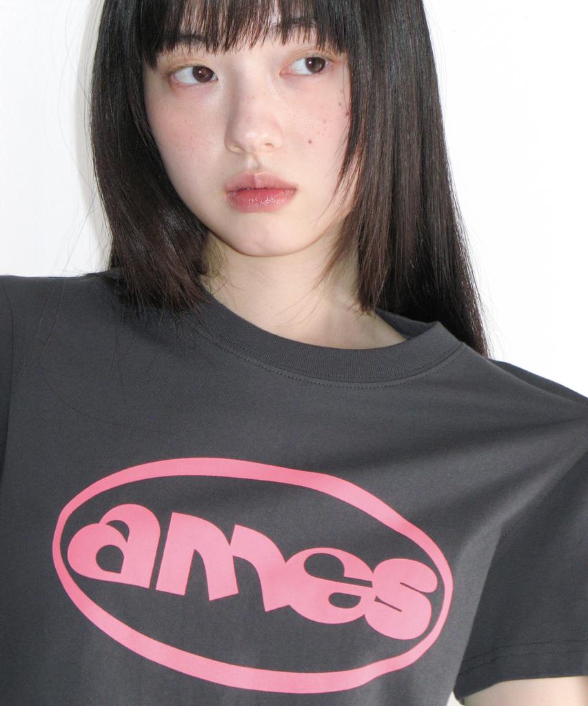 AMES-WORLDWIDE Ames Circle Logo Symbol Tee Charcoal