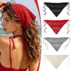 Hollow Out Knitted Headband Soft Hair Scarf Fashion Triangle Headscarf Bandana  Women