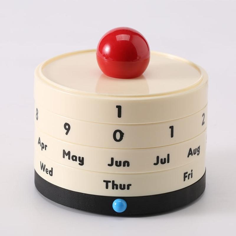 High Aesthetic Rotating Perpetuals Calendar Desk Accessories Ideal For Women Creative Homes Lover Creative Individuals