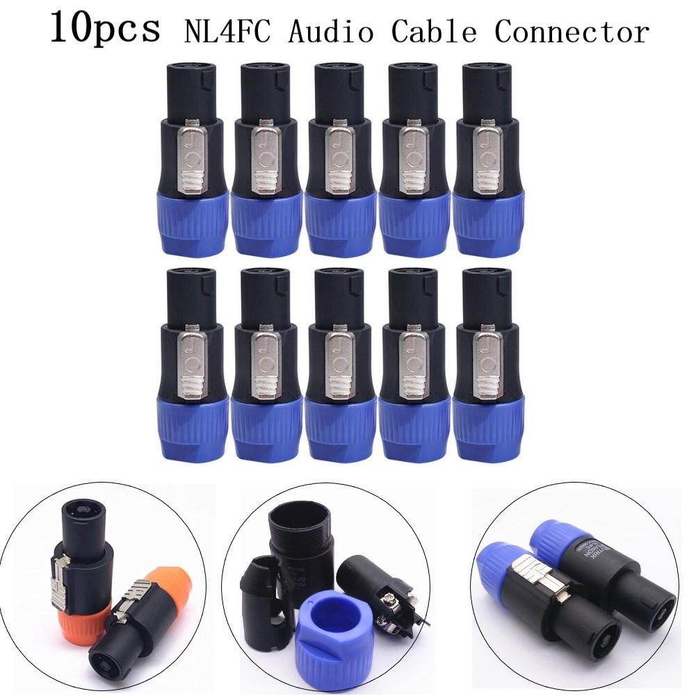 10 SZT. Złącza głośnikowe NL4FC 4-pinowe męskie audio Speakon wtyk Ohm