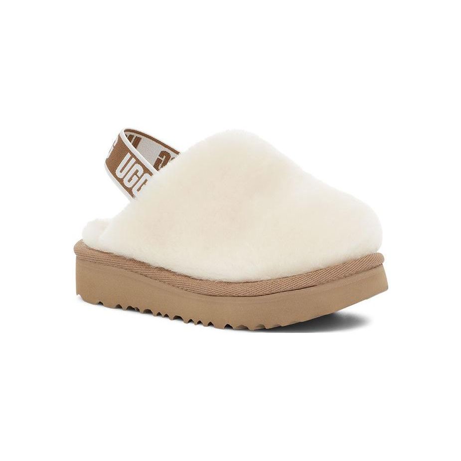 UGG Sheepskin Comfortable Casual Versatile Non-Slip Childrens Slippers Baby Slippers Off-White 1123633T-NAT