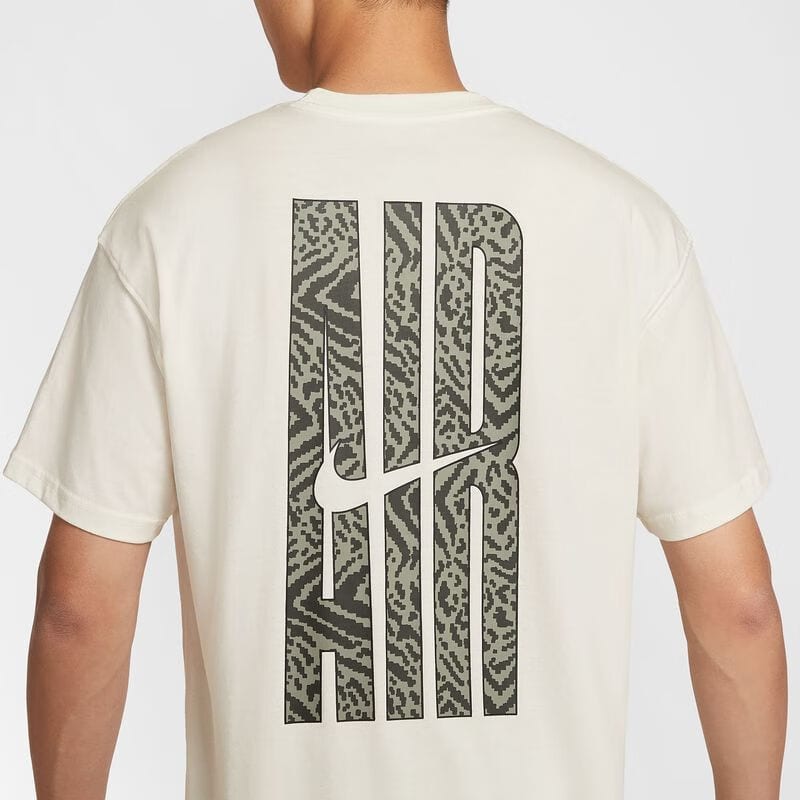 Nike Air T Shirts Men's Ecru Crew Neck Moderate HQ9249-133