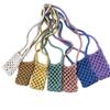 New Portable Crossbody Phone Bag Hollow-out Woven Solid Color Phone Purse Crochet Lightweight Handbag Gifts