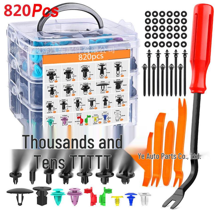 925-Piece Car Body Fasteners Kit: Snap Fasteners, Rivets, Fender Screws & Accessories