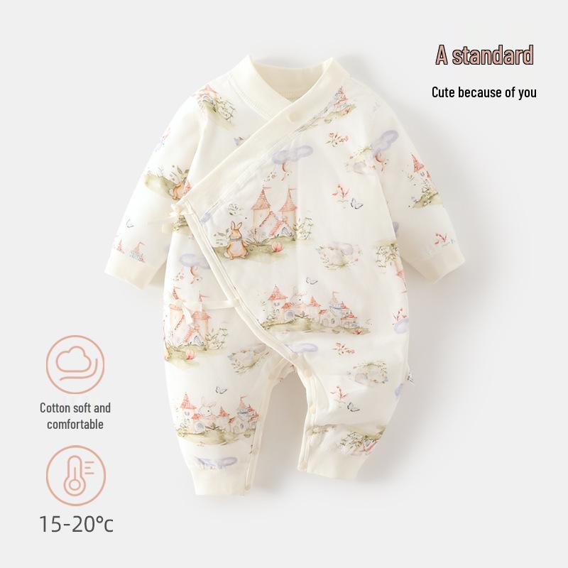 Quilted Baby Onesie: Unisex Autumn/Winter Romper for Newborns