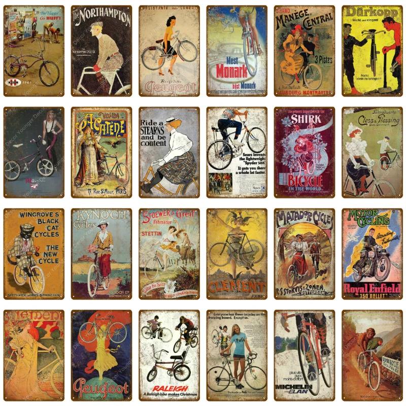 Ride Bicycle Metal Tin Signs Motor Cycling Riding Bike Vintage Poster Bar Pub Club Home Room Decor Wall Sticker Plaque YJ210