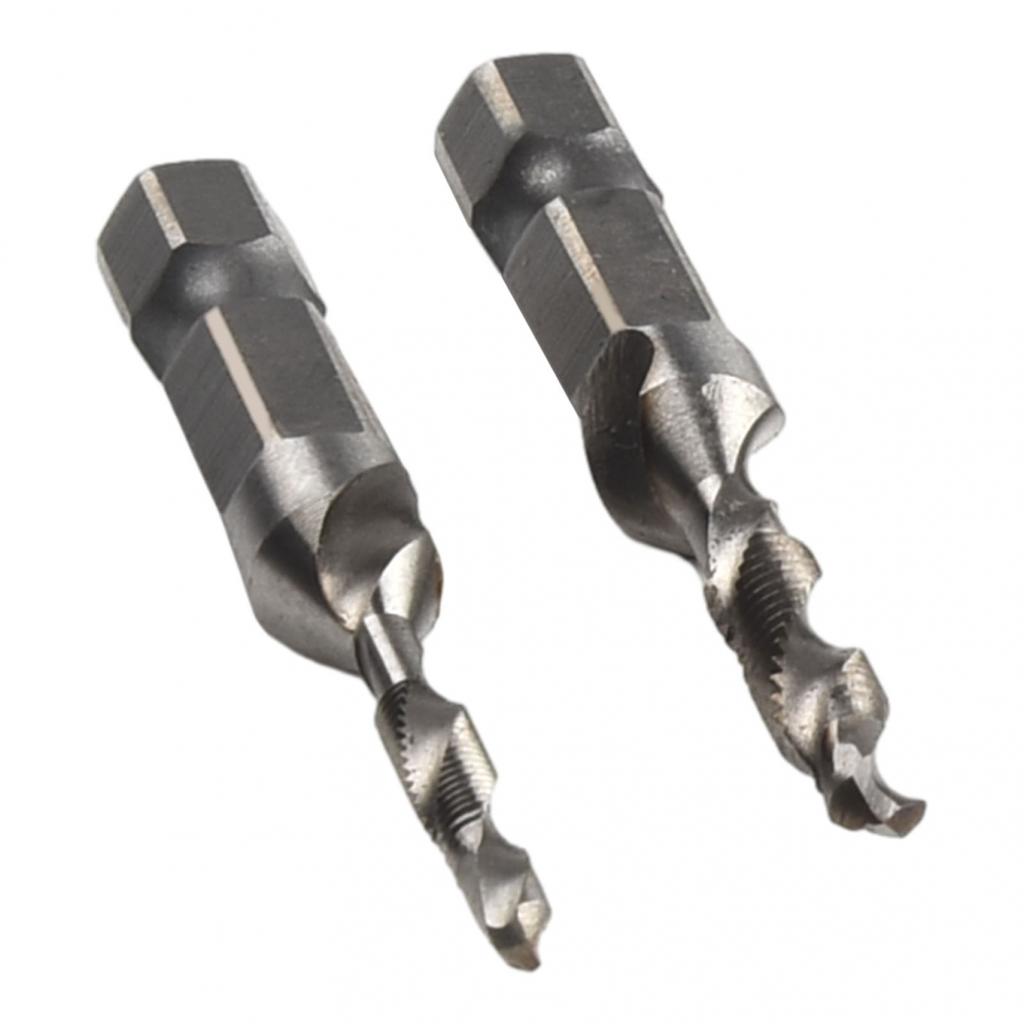 Tap Drill Bits Hex Shank HSS 4341 Hand Drill M3-M10 Silver