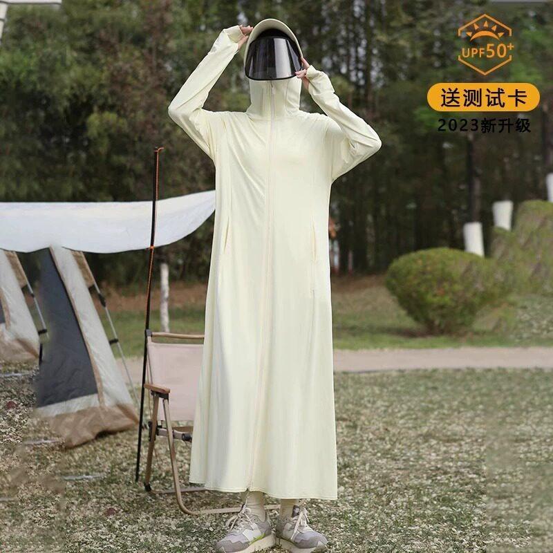 Sunscreen clothes women's summer 1011 new long coat ultraviolet breathable full body blouse ice silk thin